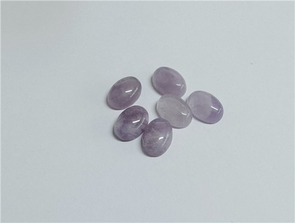 微瑕~10*14mm橢圓蛋面紫水晶(2入)