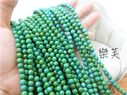 6mm綠松石圓珠珠串