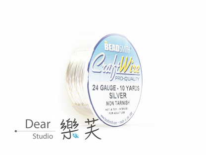 BEADSMITH 銀色圓線 24G