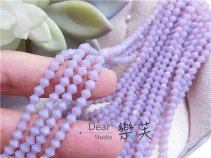 4mm角珠(粉紫 )63#