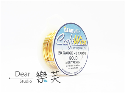 BEADSMITH 金色圓線 20G