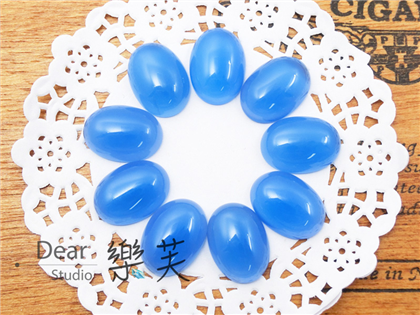 14*20*6mm橢圓蛋面藍瑪瑙