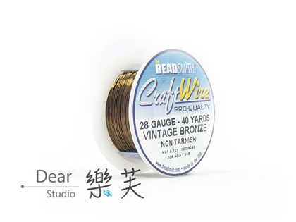 BEADSMITH 青銅色圓線 28G