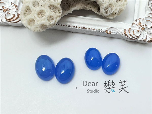 12x14mm橢圓蛋面藍瑪瑙