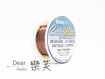 BEADSMITH 古銅色圓線 28G
