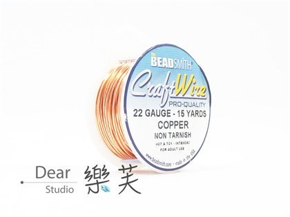 BEADSMITH 紅銅色圓線 22G