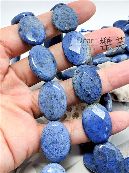 18x25x7mm橢圓形刻面藍線石