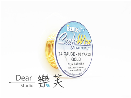 BEADSMITH 金色圓線 24G