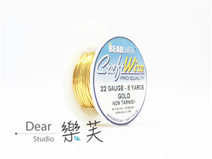 BEADSMITH 金色圓線 22G