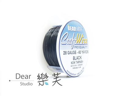 BEADSMITH 黑色圓線 28G