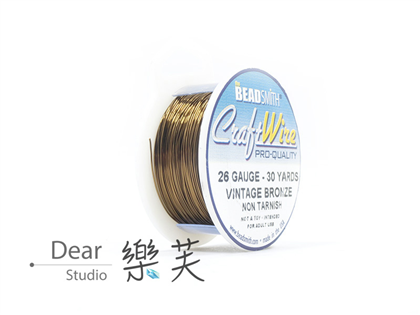 BEADSMITH 青銅色圓線 26G
