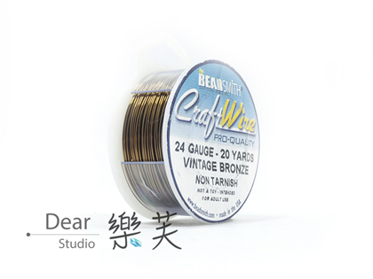 BEADSMITH 青銅色圓線 24G