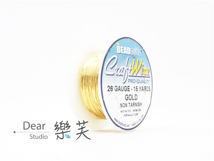 BEADSMITH 金色圓線 26G