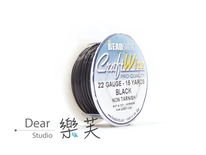 BEADSMITH 黑色圓線 22G