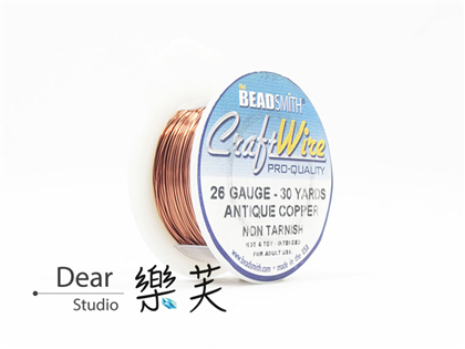 BEADSMITH 古銅色圓線 26G