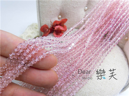 3.8mm角珠(粉色)26#