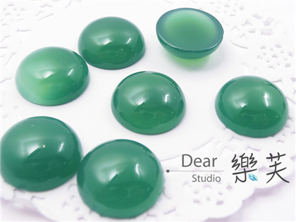 14mm圓型蛋面綠瑪瑙