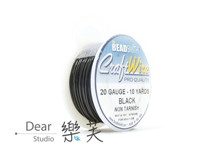 BEADSMITH 黑色圓線 20G