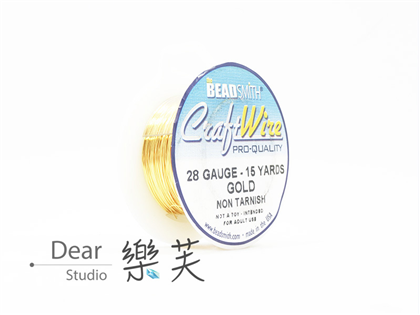 BEADSMITH 金色圓線 28G