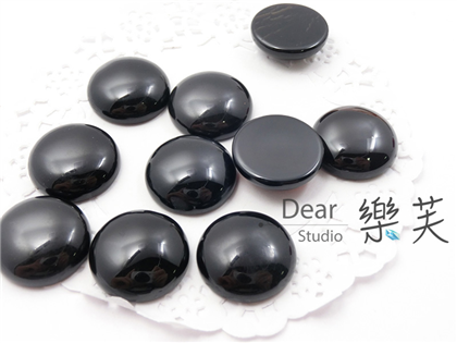 18mm圓型蛋面黑瑪瑙