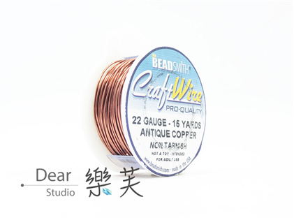 BEADSMITH 古銅色圓線 22G