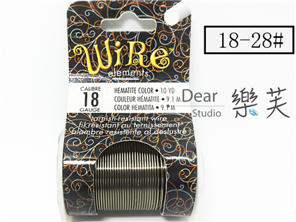 BEADSMITH鐵灰色半硬圓線