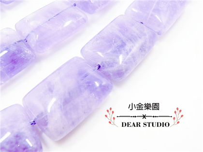 15*20mm長方型光面紫水晶(淺)