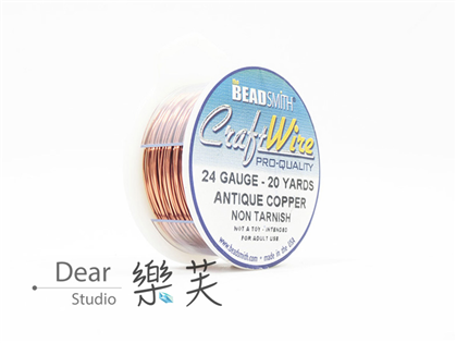 BEADSMITH 古銅色圓線 24G